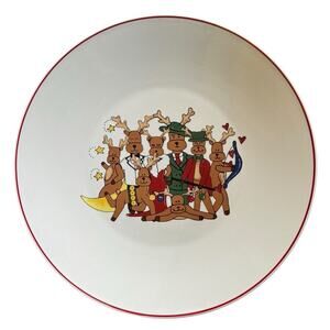 Santa’s Reindeer Plate LTD Commodities Festive Christmas Holiday Dinner Party‎